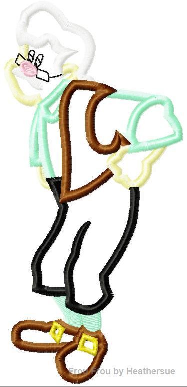 Gepto Machine Applique Embroidery Design, Multiple sizes including 4 inch
