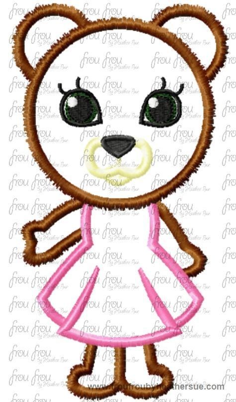 Mama Bear from Goldilocks and the Three Bears Cutie Little Princess Story Book Machine Applique Embroidery Design, Multiple Sizes, INCLUDING 4 INCH