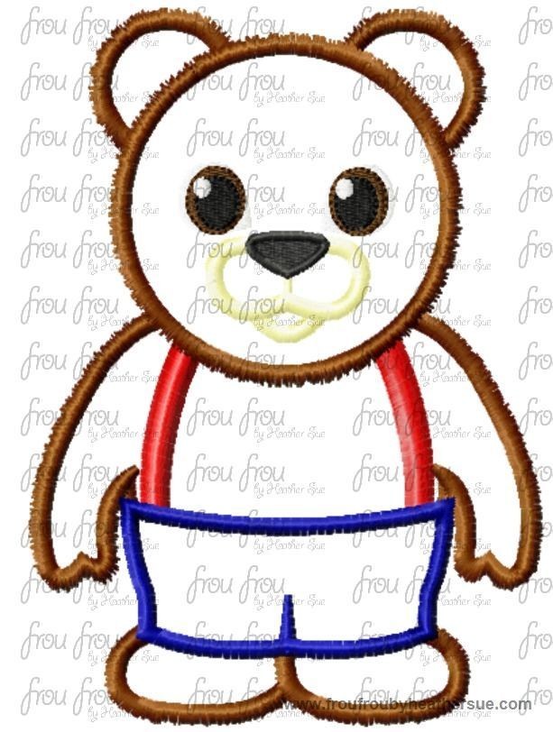 Papa Bear from Goldilocks and the Three Bears Cutie Little Princess Story Book Machine Applique Embroidery Design, Multiple Sizes, INCLUDING 4 INCH