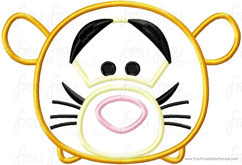 Tzum Tiger P0oh Video Game Machine Applique Embroidery Design, Mutliple Sizes including 4 inch