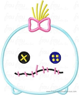 Tzum Lila's Doll Video Game Machine Applique Embroidery Design, Mutliple Sizes including 4 inch