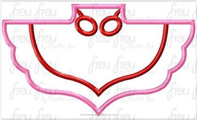 Owl Girl Symbol Pajama Masks Machine Applique Embroidery Design, multiple sizes including 1