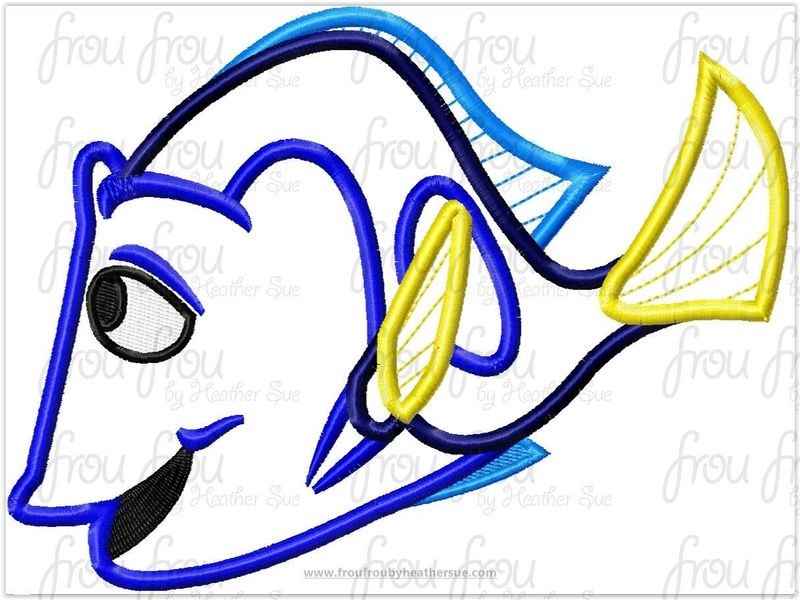 Dorine&#39;s Mom Finding Dorine Machine Applique Embroidery Design, Multiple Sizes, INCLUDING 3&quot;-16&quot;