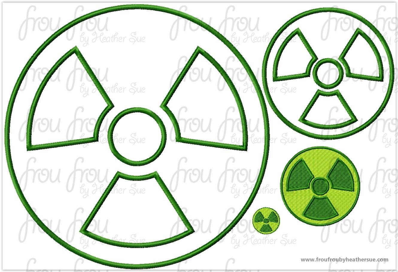 Hulking Symbol Superhero Super Hero Machine Applique Embroidery Design, Multiple sizes including half, 1, 2, 3, 4, 7, 10, 12, 14, and 16 inch