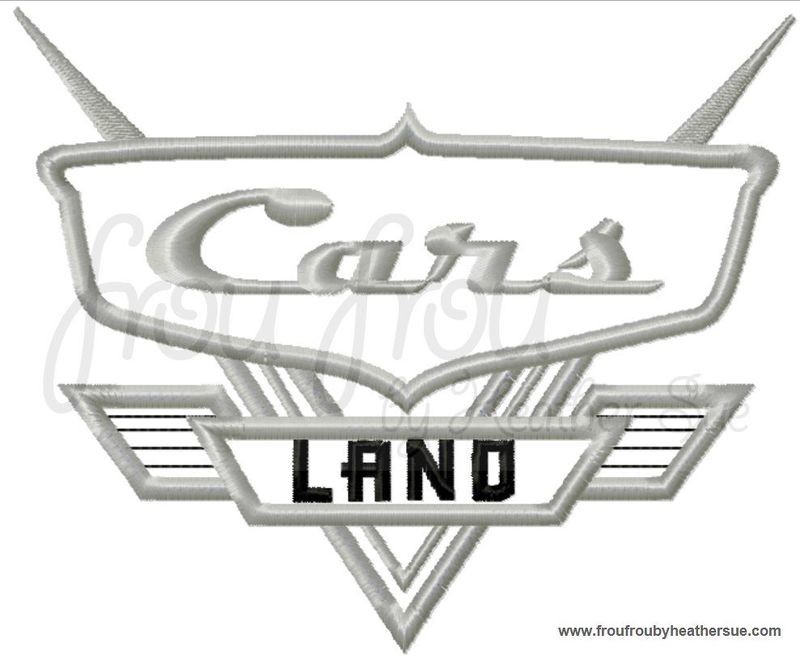 Car Land Theme Park,  Machine Applique Embroidery Design, Multiple Sizes including 4 inch