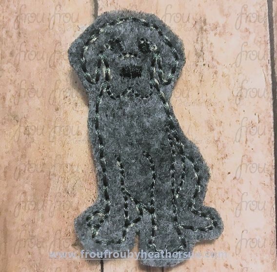 Clippie Great Dane Dog Full Body Machine Embroidery In The Hoop Project 1.5, 2, 3, and 4 inch