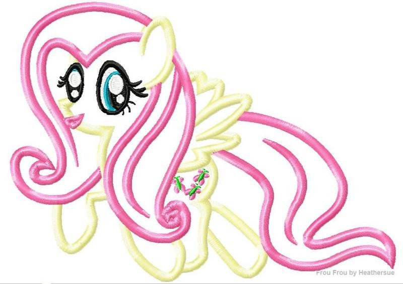 Flutterwings Little Horse Machine Applique Embroidery Design, mutliple sizes, including 4 inch