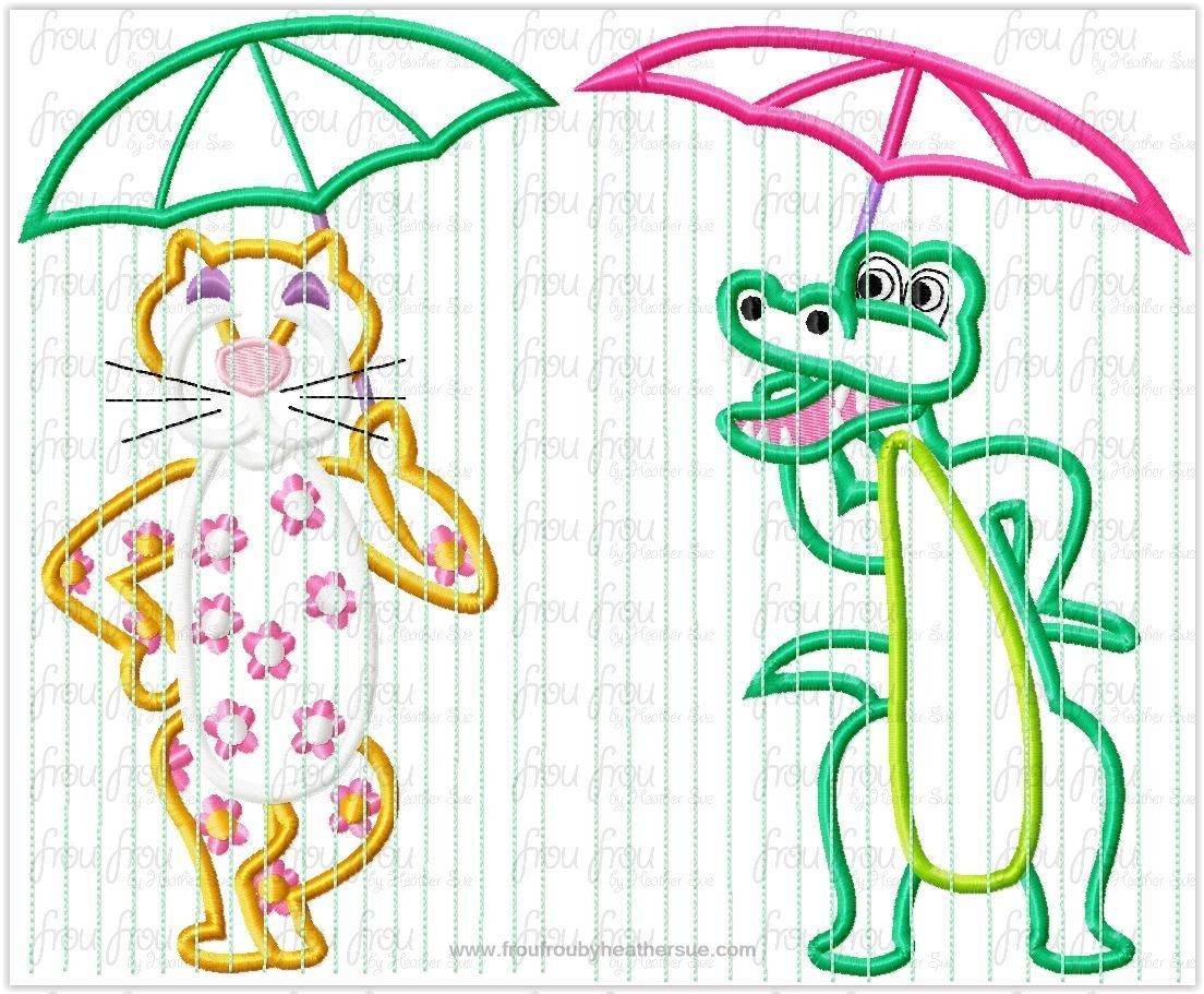 Rainforest Leopard and Alligator It&#39;s a Small Globe Ride Two DESIGN SET Machine Applique Embroidery Design, Multiple Sizes including 4&quot;-16&quot;