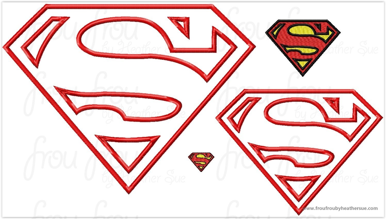 Superhero Man Super Hero Machine Applique Embroidery Design, Multiple sizes including 1, 2, 3, 4, 5, 8, 10, 12, 14, and 16 inch