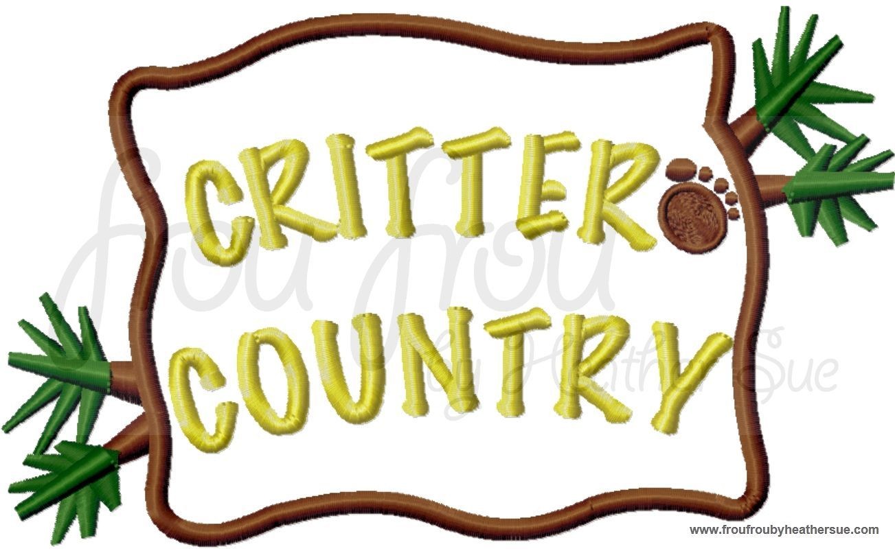 Critter Land Theme Park,  Machine Applique Embroidery Design, Multiple Sizes including 4 inch