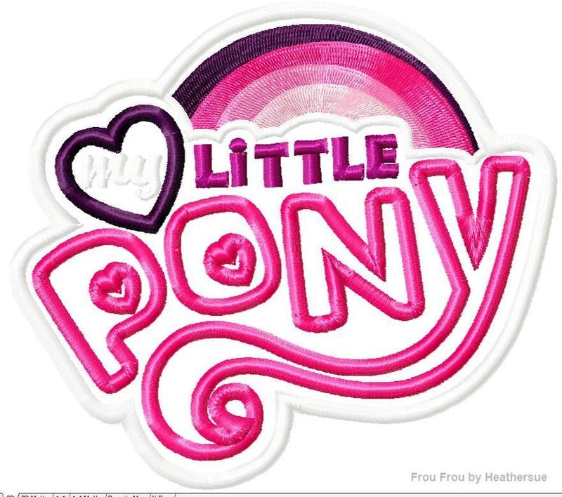Little Horse Logo Machine Applique Embroidery Design, mutliple sizes, including 4 inch