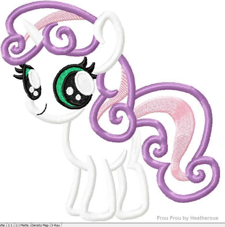 Sweet Bella Little Horse Machine Applique Embroidery Design, mutliple sizes, including 4 inch