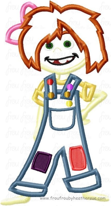 Elly Girl U.P.  Digital Machine Embroidery Applique Design, Multiple Sizes- including 4 inch