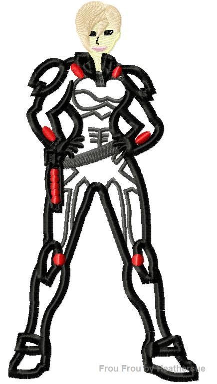 Sargeant Cal Hound Video Game Wrecker Machine Applique Embroidery Design, Multiple Sizes, including 4 inch