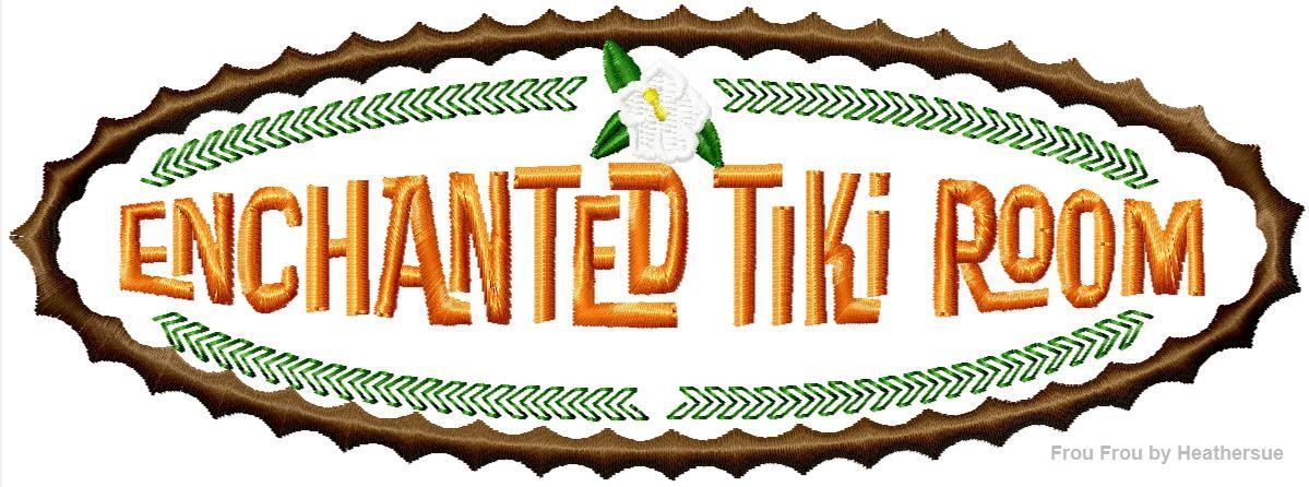 Teeki Room Sign Machine Applique Embroidery Design, Multiple sizes including 4 inch