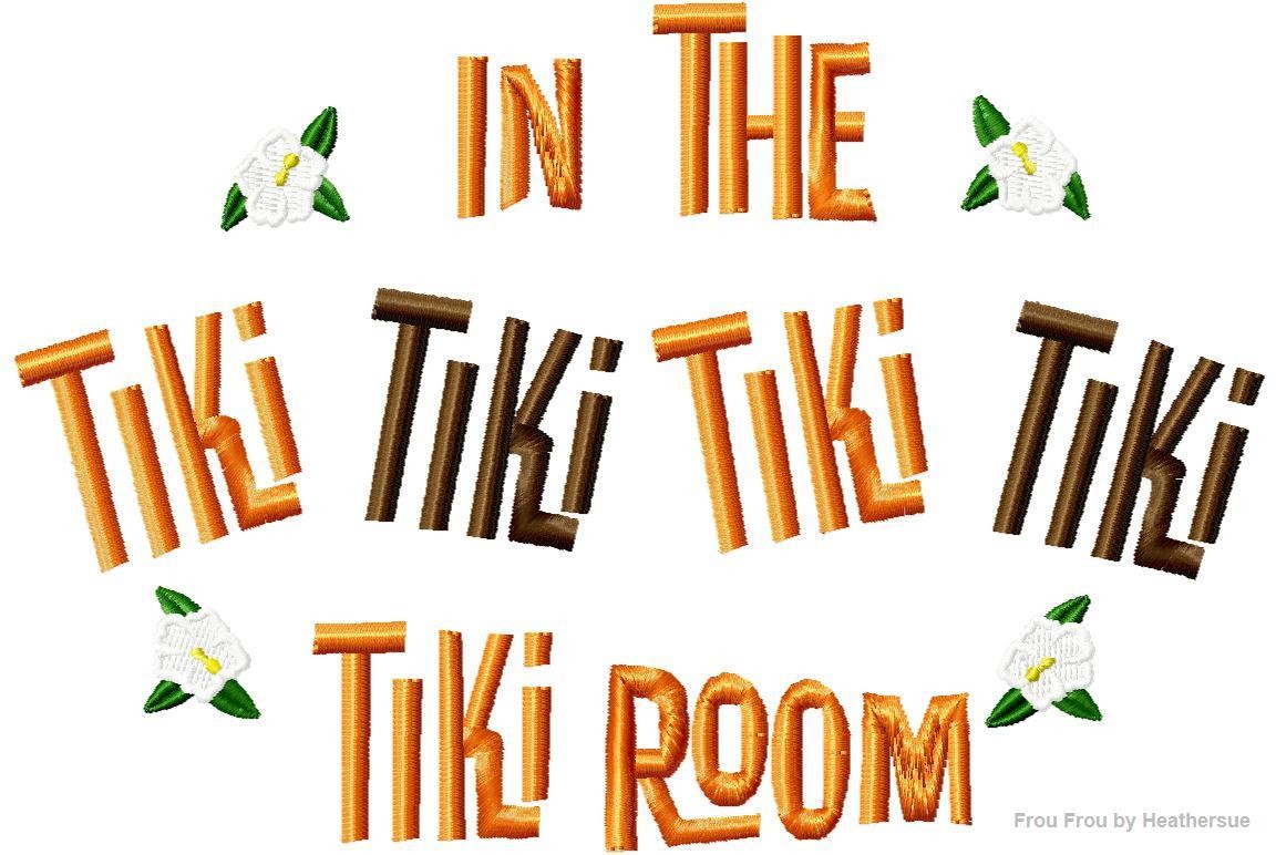 Teeki Room Song Machine Applique Embroidery Design, Multiple sizes including 4 inch