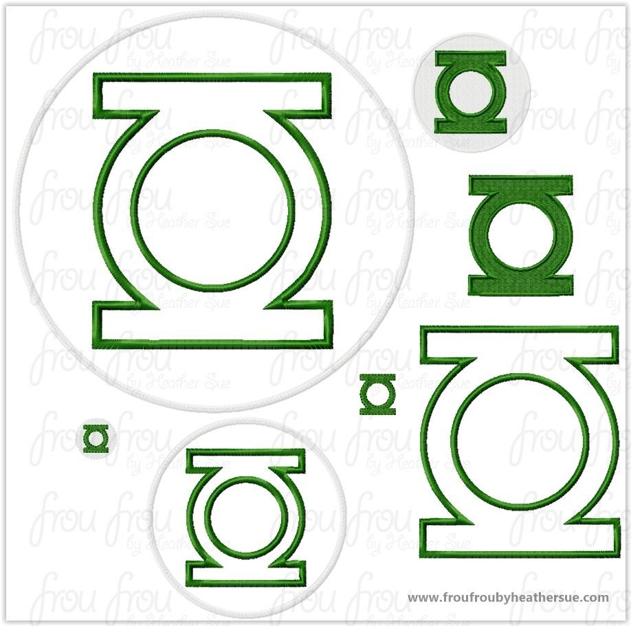 Green Lamp Man TWO Machine Applique Embroidery Designs, Multiple sizes including 1, 2, 3, 4, 5, 6, 8, 10, 12, 14, and 16 inch