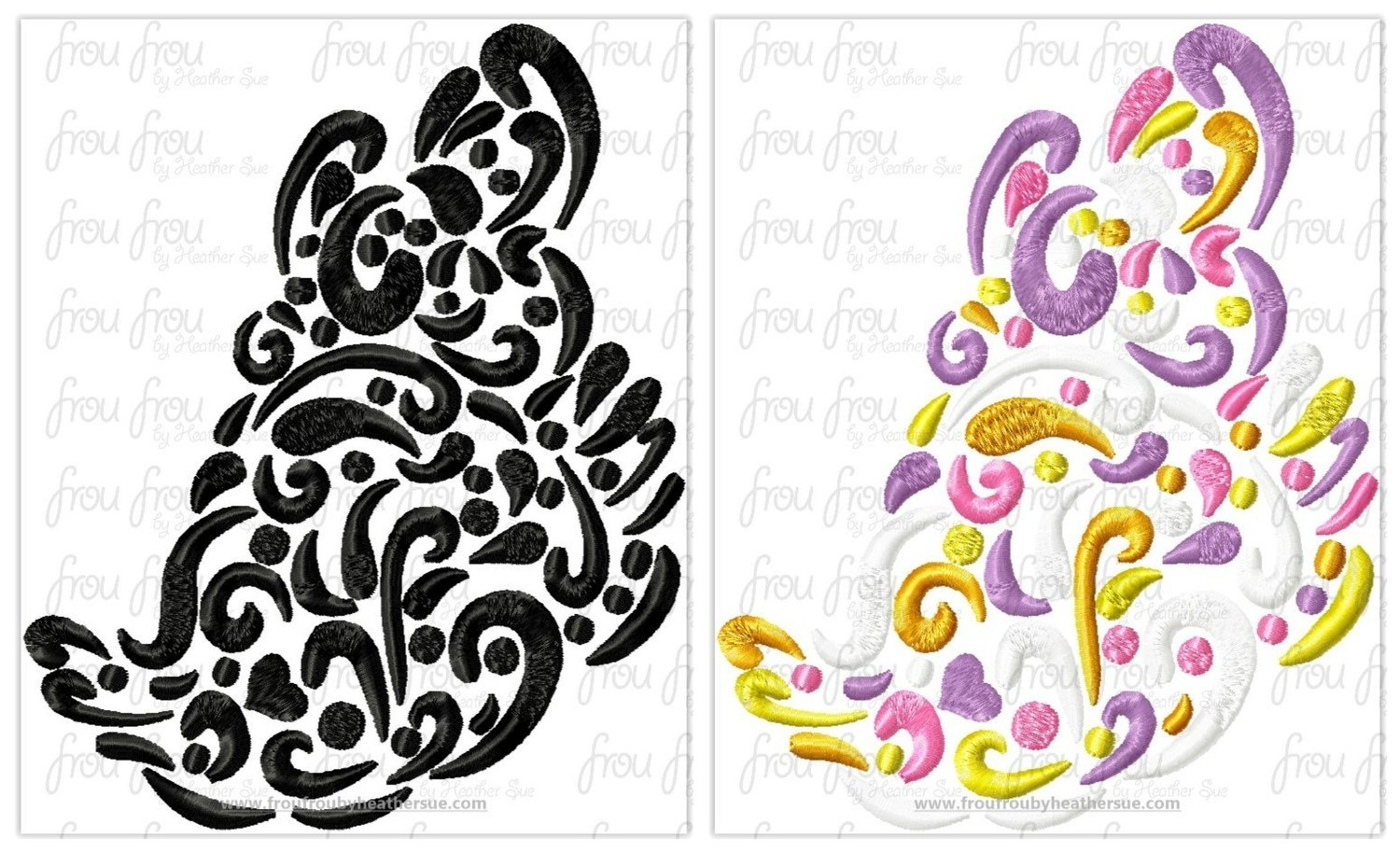 Paisley Swirly Kaleidoscope Dasey Duck Machine Embroidery Designs, multiple sizes including 3&quot;-16&quot;