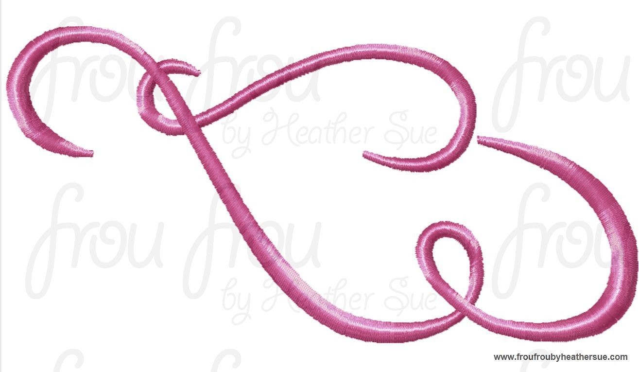 Scrollwork 7 Machine Embroidery Design Multiple sizes including 2, 3, 4, 5, 6, and 7 inch