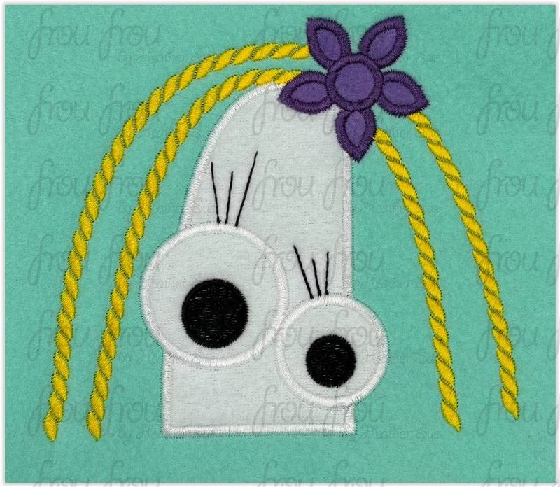Knife Toy Peeker Machine Applique and Filled Embroidery Design, Multiple Sizes, including 2"-16"