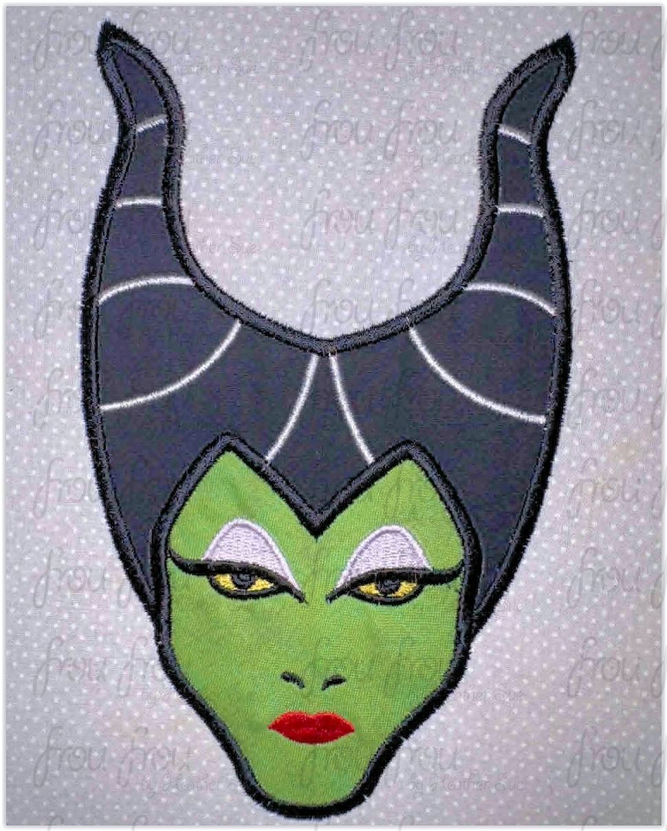 Magnificent Head Machine Applique and Filled Embroidery Design, Multiple Sizes, including 2"-16"