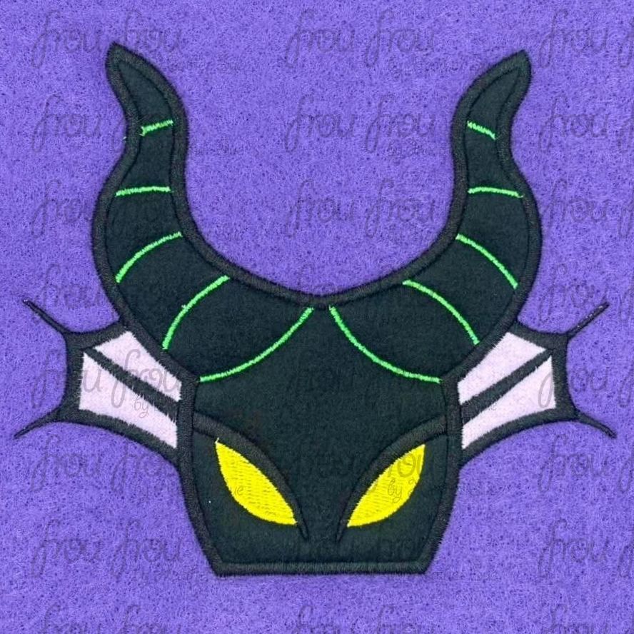 Magnificent Dragon Peeker Machine Applique and Filled Embroidery Design, Multiple Sizes, including 2"-16"