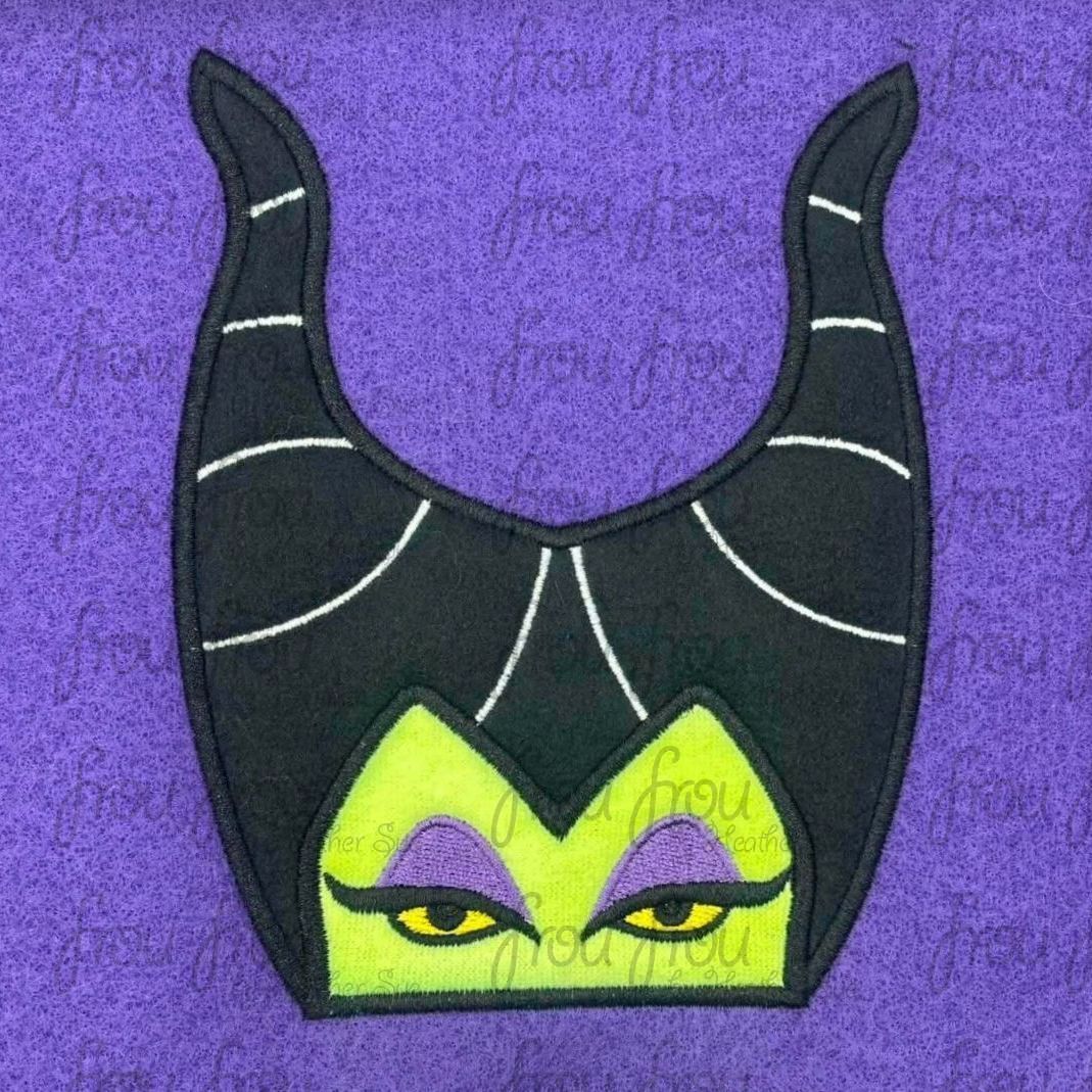 Magnificent Peeker Machine Applique and Filled Embroidery Design, Multiple Sizes, including 2"-16"