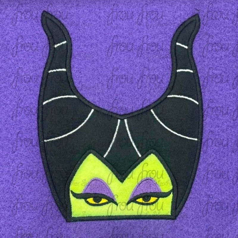 Magnificent Peeker Machine Applique and Filled Embroidery Design, Multiple Sizes, including 2"-16"