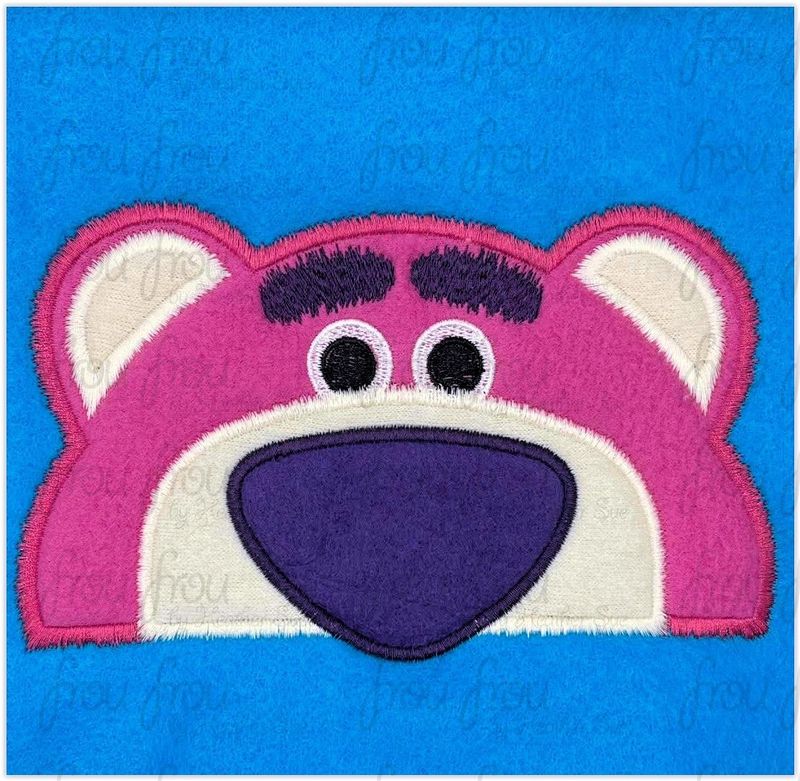 Lots O Bear Toy Peeker Machine Applique and Filled Embroidery Design, Multiple Sizes, including 2"-16"