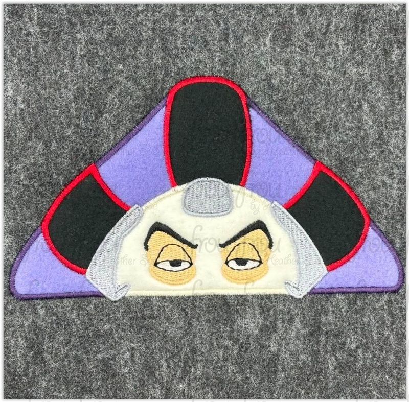 Judge Froyo Hunchback Peeker Machine Applique and Filled Embroidery Design, Multiple Sizes, including 3"-16"