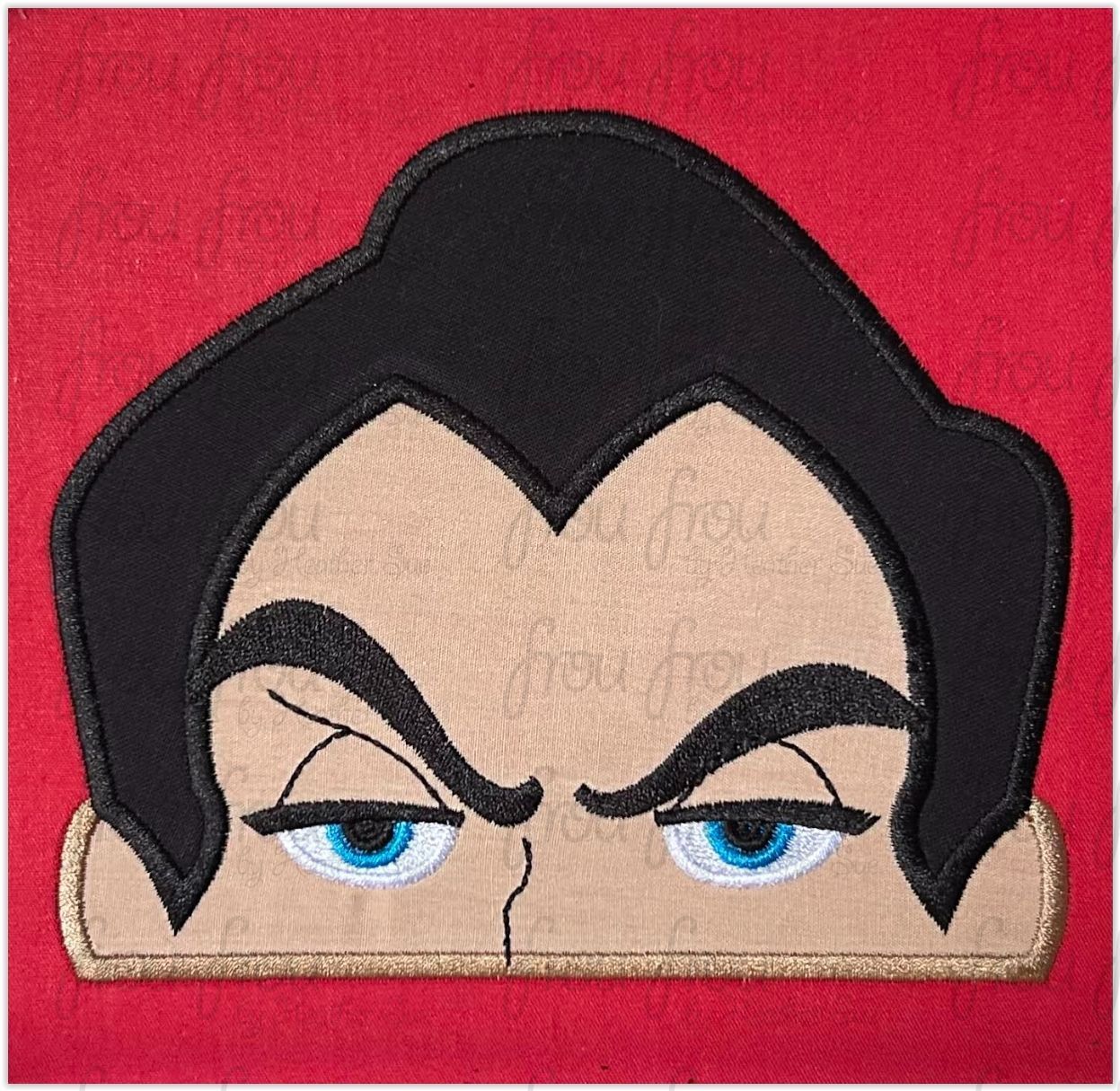 Gason Peeker Machine Applique and Filled Embroidery Design, Multiple Sizes, including 2"-16"