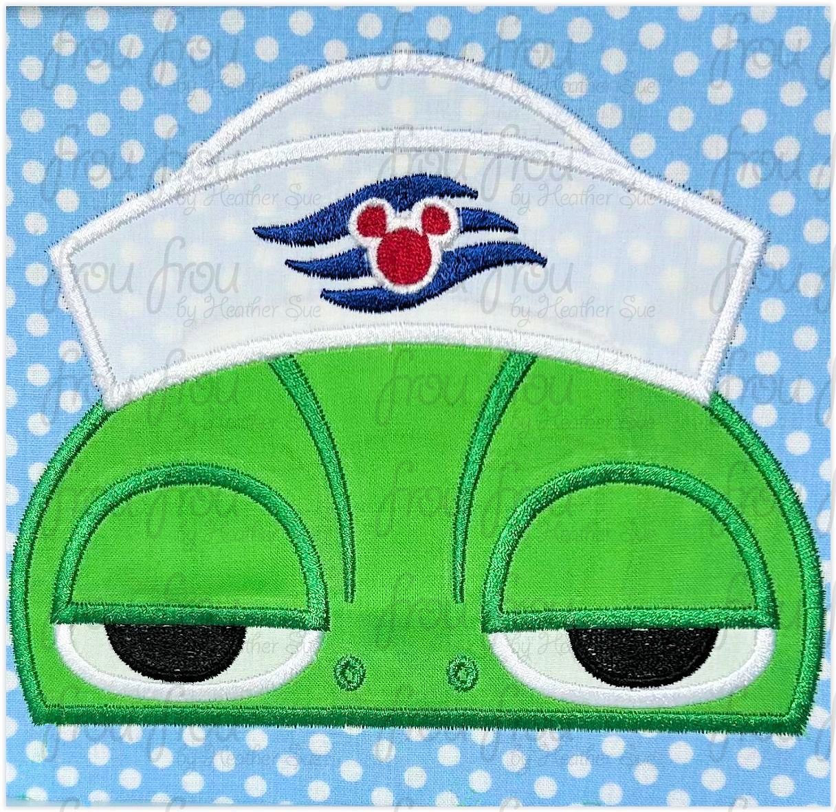 Sailor Paskal Chameleon Peeker Cruise Ship Machine  Applique and Filled Embroidery Design 2"-16"