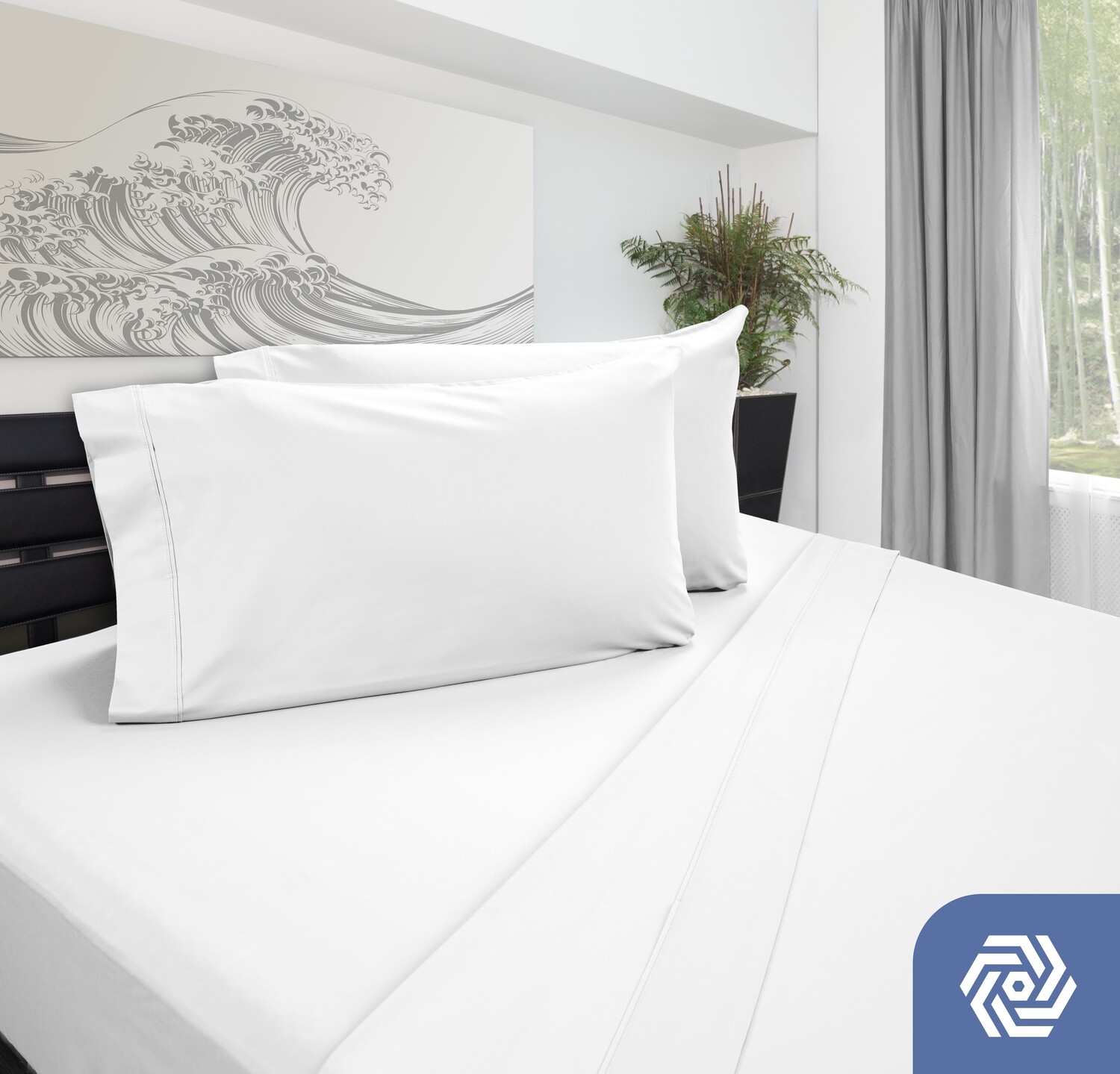 QUEEN BAMBOO/COTTON WHITE...High-Quality USA-Crafted Sheet...OPEN BOX SALE