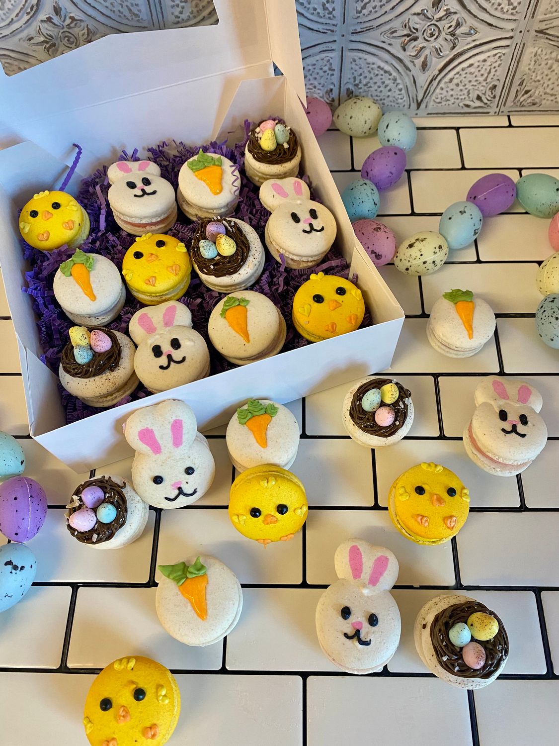 12 Pack Easter Macaron Box