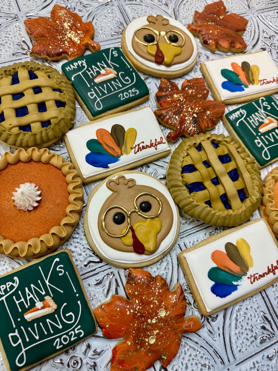 Pack of 5 assorted Fall Decorated Cookies