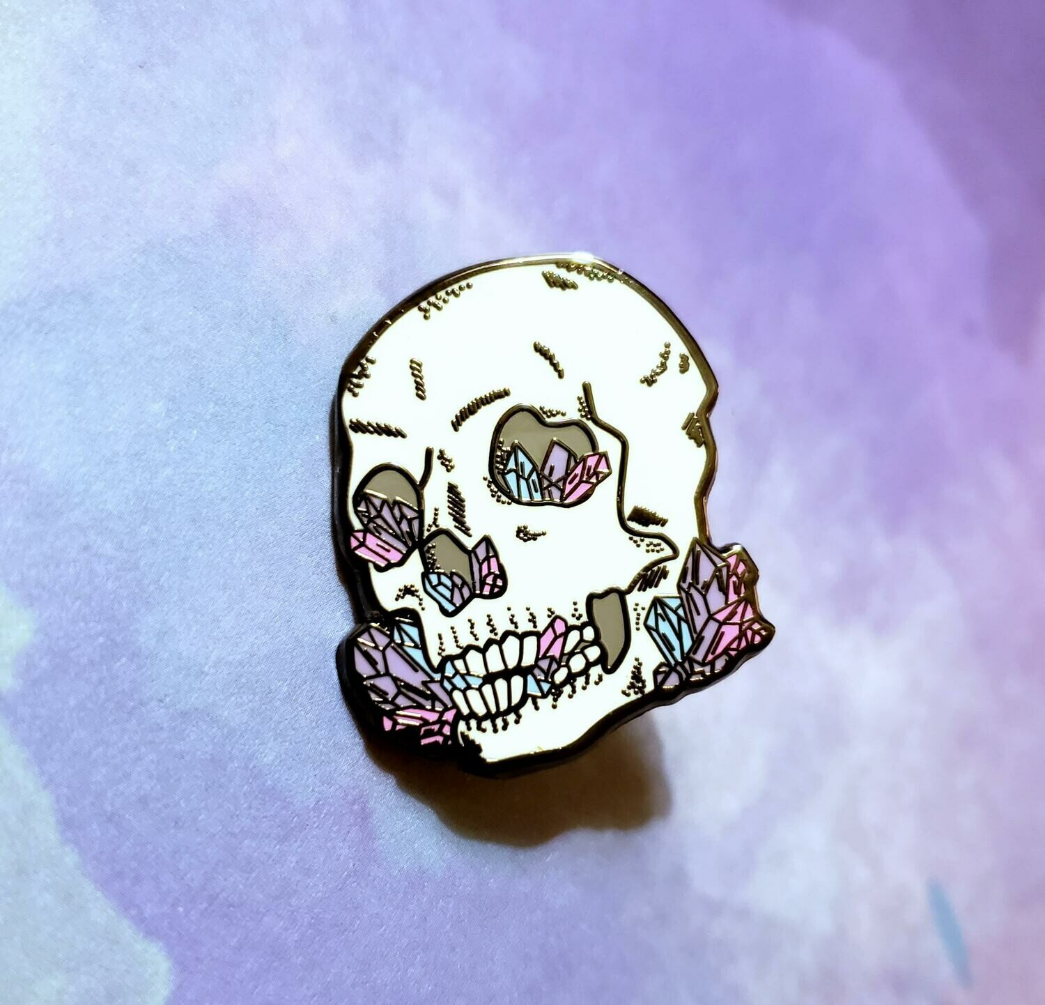 Candy Crystal Skull Enamel Pin