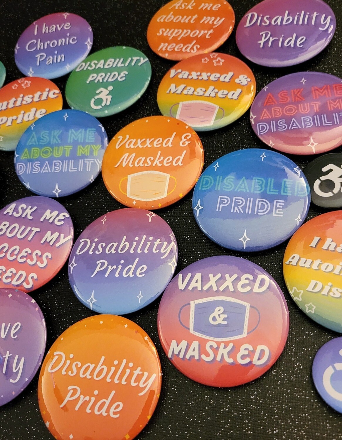 Disability Pride Buttons