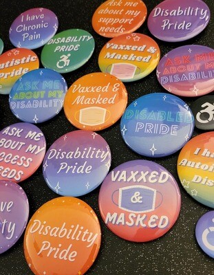 Disability Pride Buttons
