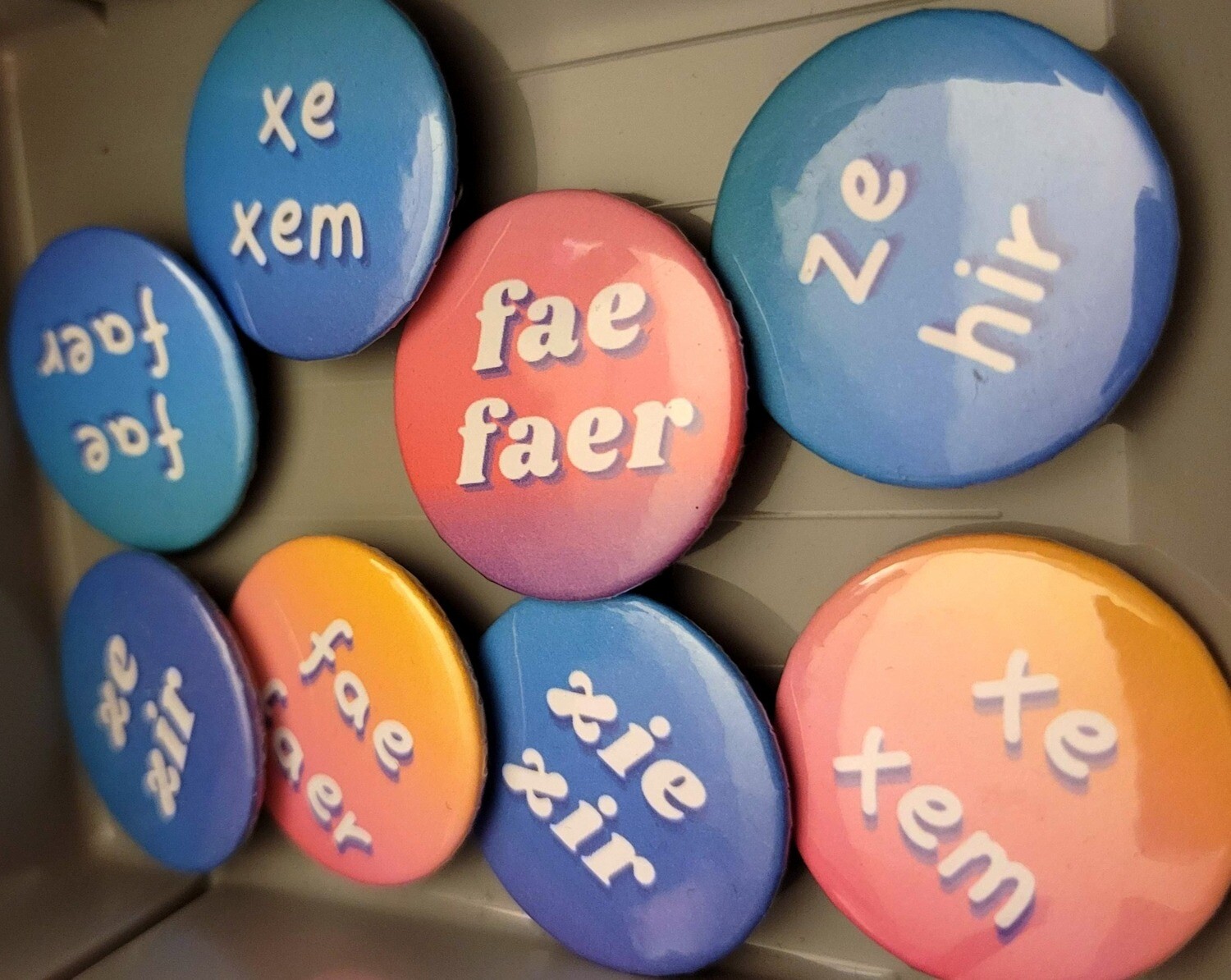 Pronoun Buttons