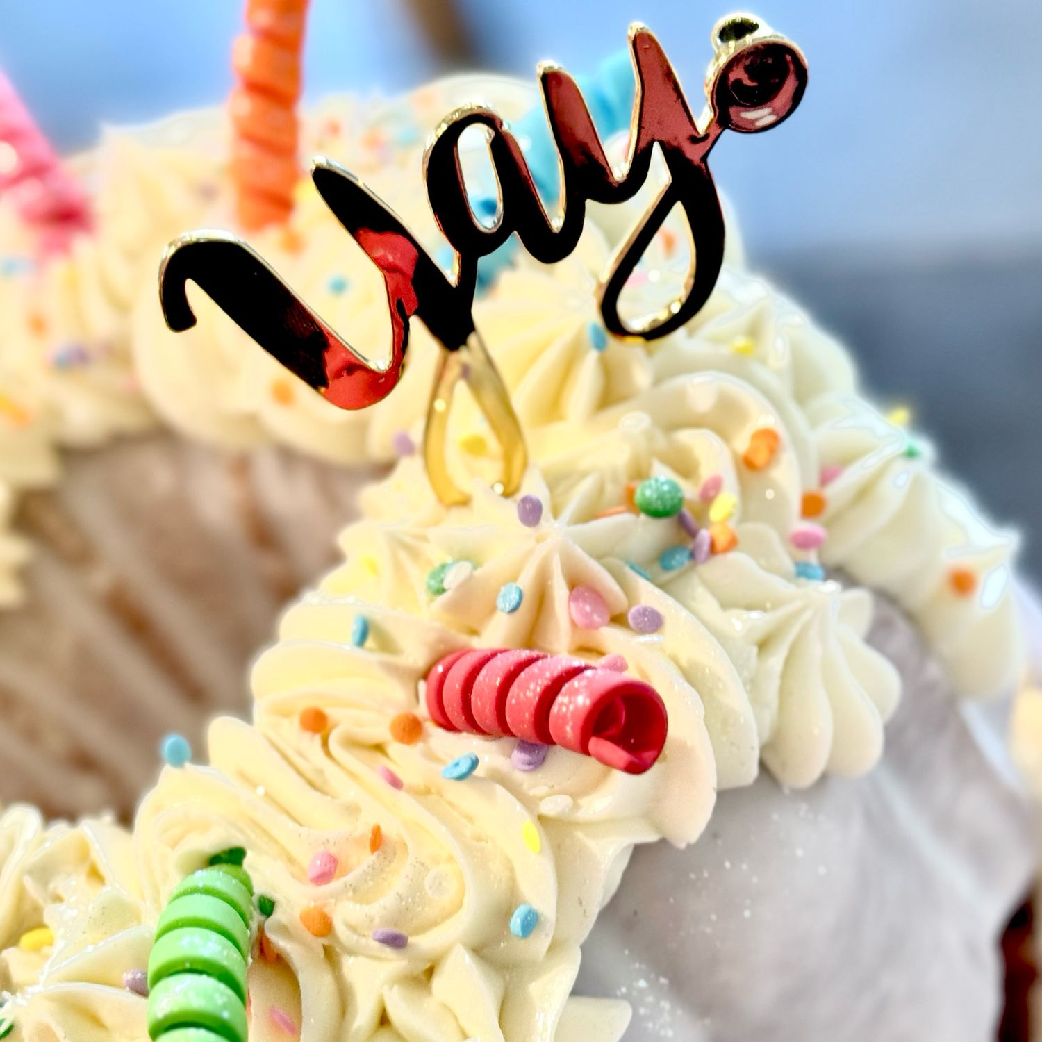 Big Slice Vanilla Birthday Cake