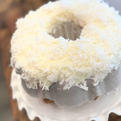 Big Slice Malibu Coconut Cake