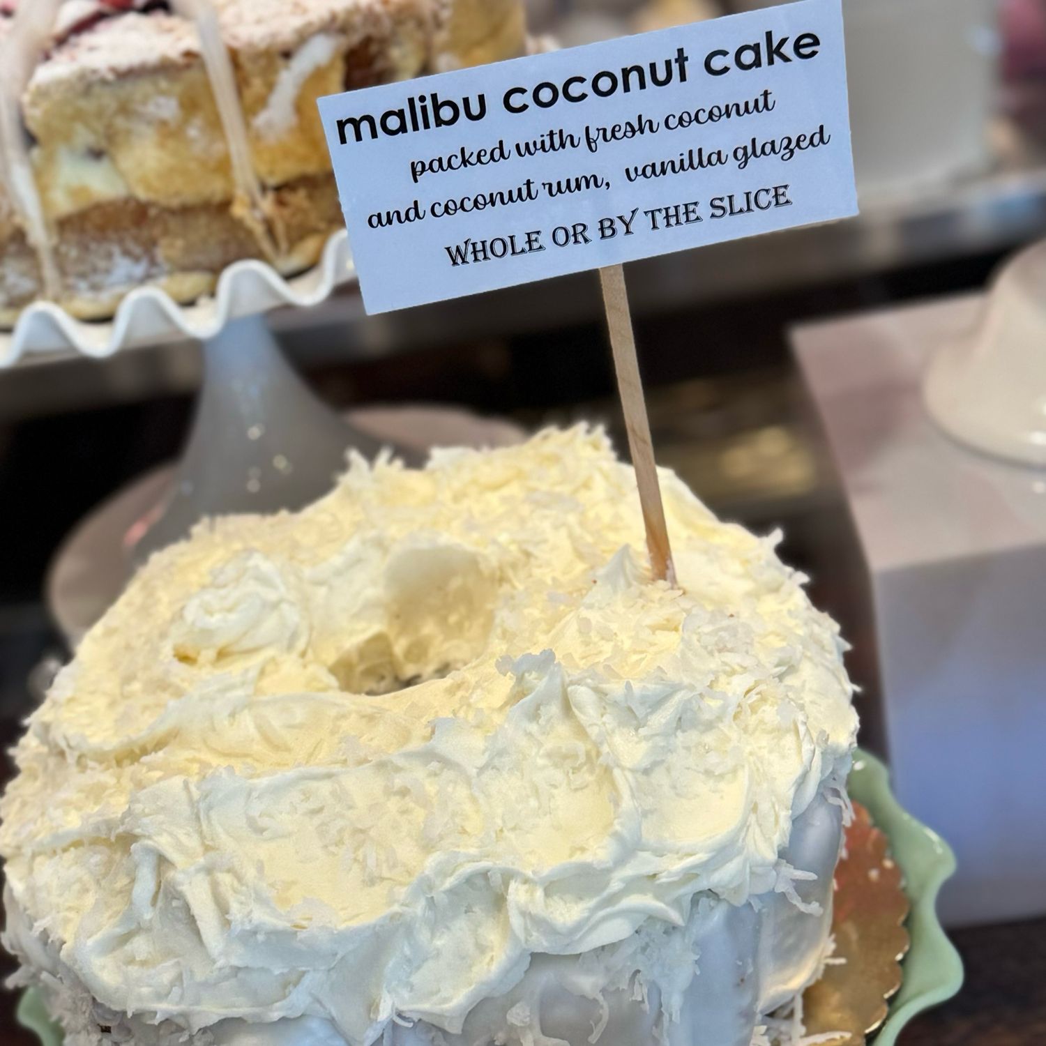 Big Slice Malibu Coconut Cake