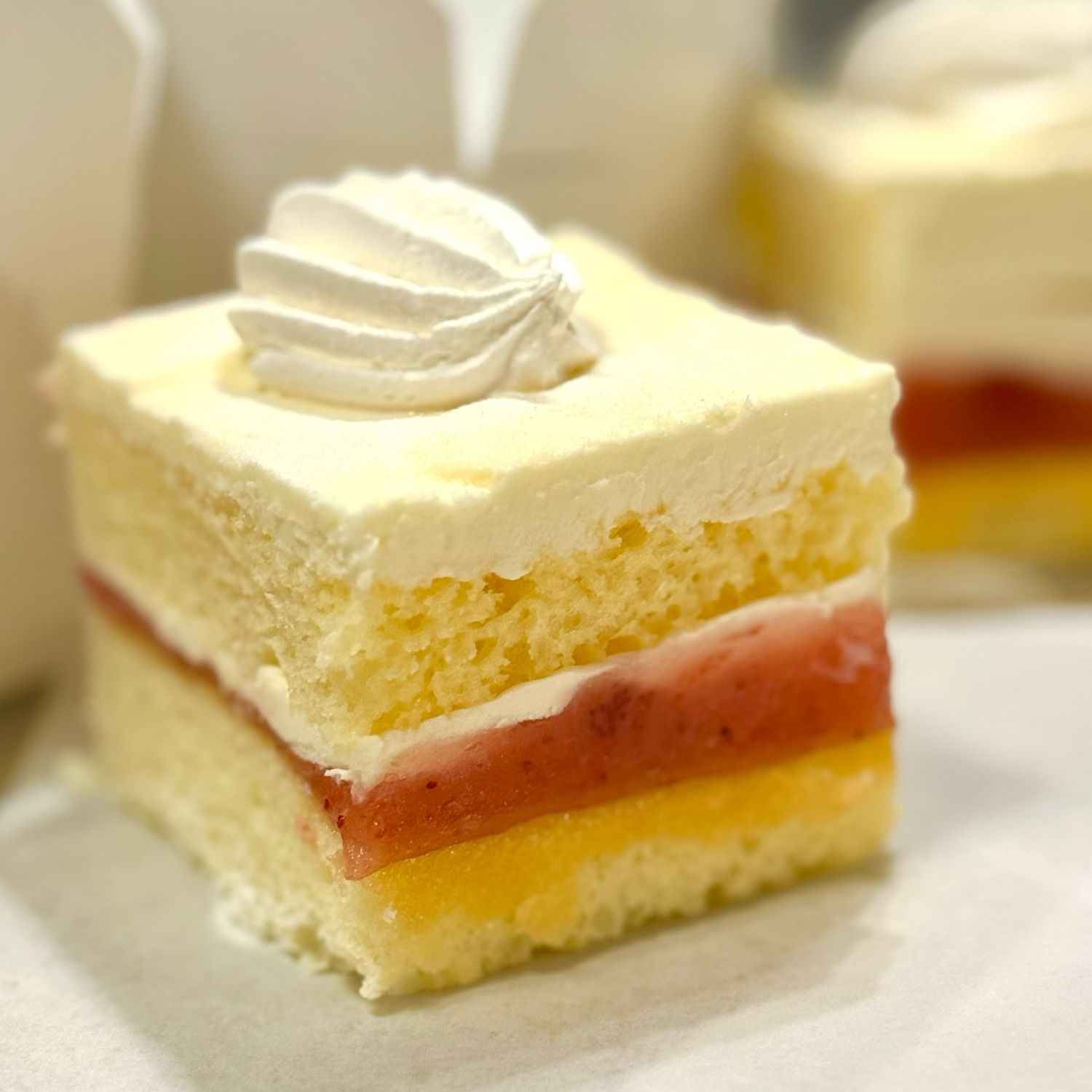 GF Strawberry Cake slice