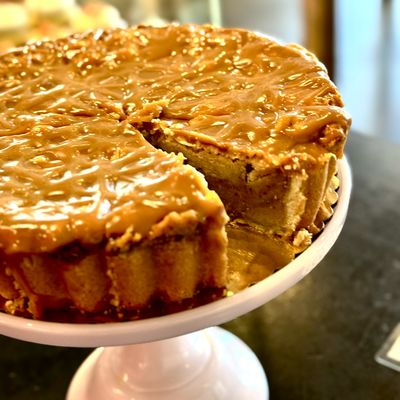 Slice Deep Dish Caramel Apple Pie