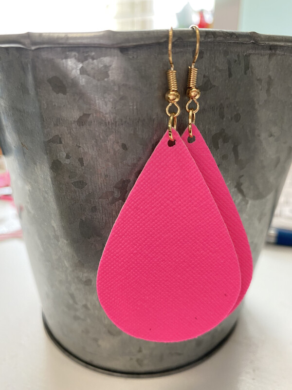 Neon Pink Teardrop