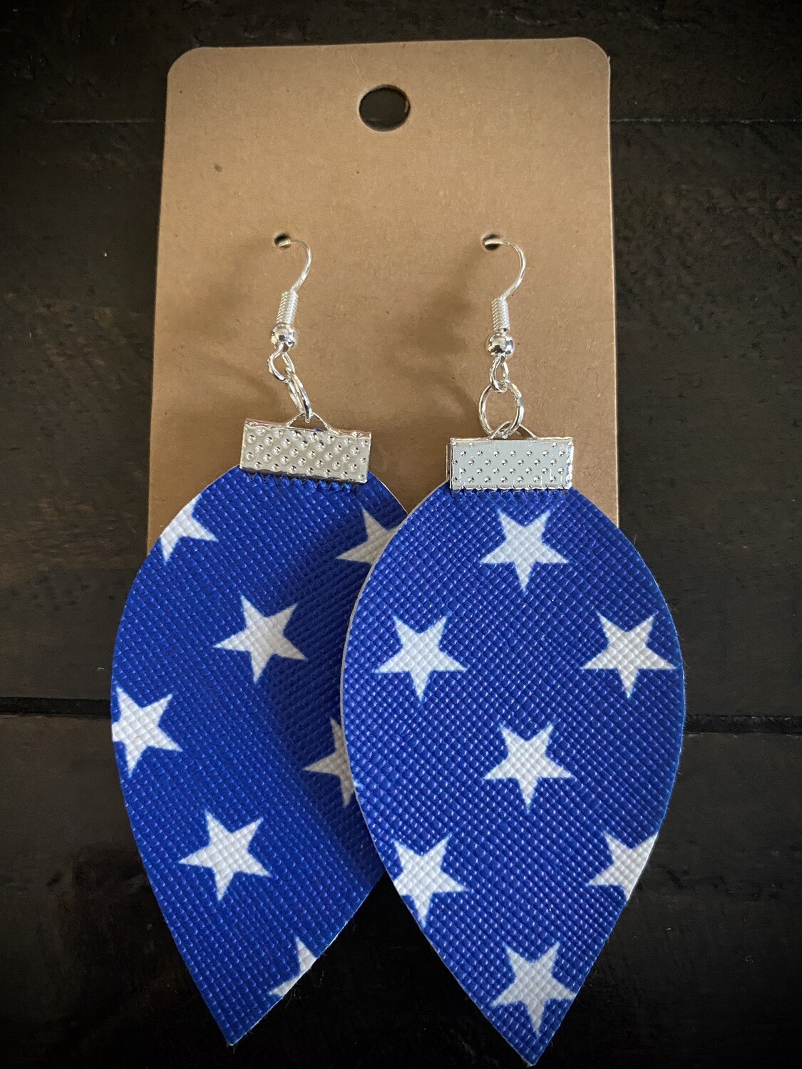Blue/white Star Leaf Earring