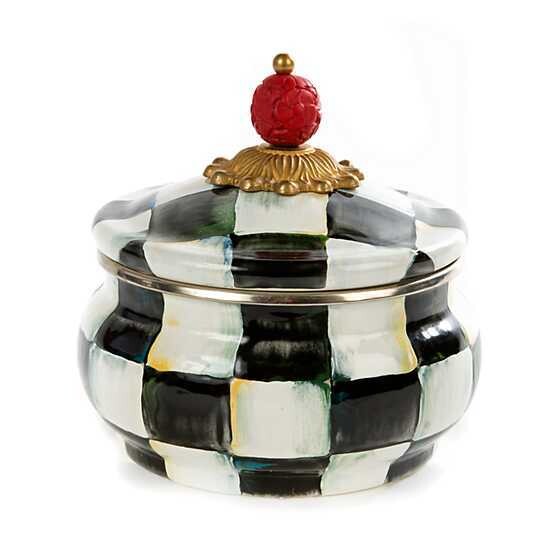 Courtly Check Squashed Pot
