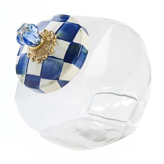 Cookie Jar w/ Royal Check Enamel Lid