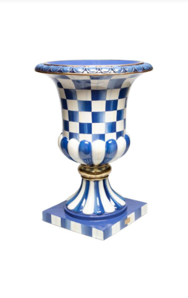 Royal Check Pedestal Urn
