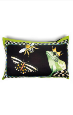 Frog and Bee Lumbar Pillow